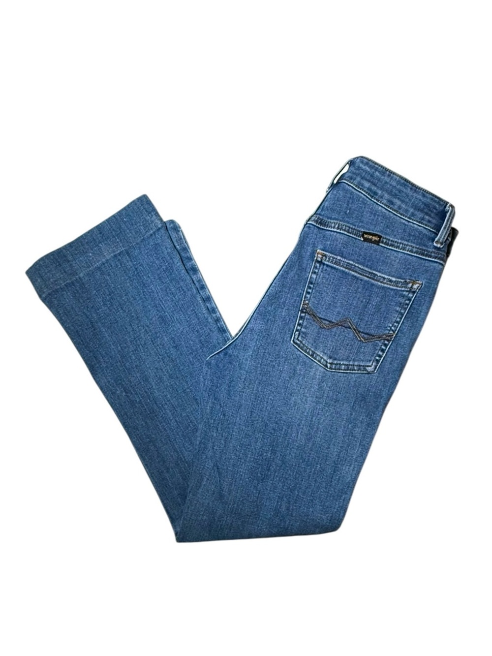 Wrangler High Rise Cropped Medium Wash Jeans 4 / 27